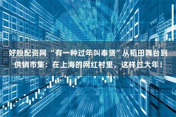 好股配资网 “有一种过年叫奉贤”从稻田舞台到供销市集：在上海的网红村里，这样过大年！